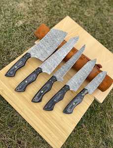 Premium LEGACY BLADES 5-Piece Ambidextrous Sustainable Handmade 67-Layer Damascus Kitchen <b>Knife</b> <b>Set</b> Meat Fruit Vegetables - Product Image 5