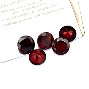 Lote al por mayor de piedras preciosas sueltas de granate rojo natural de 6x6 mm, talla redonda facetada, calibradas, para fabricación de joyas, calidad AAA++, dureza 7.5 - Product Image 2