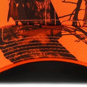 Gorra de Béisbol de 6 Paneles con Camuflaje Naranja Personalizada, Unisex, con Logotipo Personalizado, Ajustable, de Tela Twill, para Exteriores, Casual, Venta al Por Mayor OEM - Product Image 5