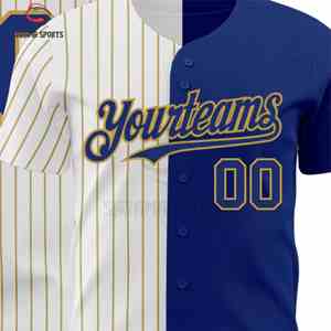 Maillot de baseball personnalisé avec nom et numéro brodés, chemise de sport en maille à manches courtes boutonnée, maillots de softball pour hommes, style streetwear hip-hop - Product Image 3