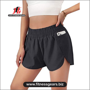 Pantalones Cortos Deportivos de Yoga, Gimnasio, Baile, Entrenamiento, Running, Transpirables, con Cierre de Cremallera, para Mujer, JUST FITNESS, Ofertas de Verano - Product Image 3