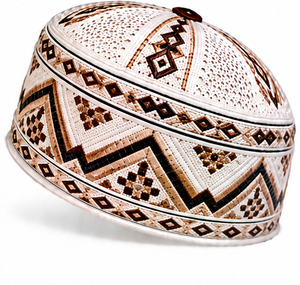 Chapeau de prière musulman classique brodé en coton et polyester pour hommes, respirant, écologique, confortable, style Kufi, vente en gros - Product Image 5