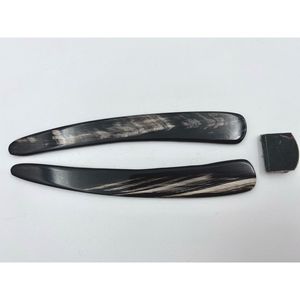 Manche de rasoir droit classique en corne de buffle, plaquettes de remplacement en corne naturelle pour accessoires de rasoir de barbier - Product Image 6