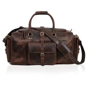 Nuevo bolso de viaje informal para hombre de cuero genuino, impermeable, en oferta en línea a bajo precio. - Product Image 4