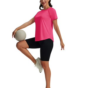 T-shirts d'été à manches courtes pour femmes, protection solaire, séchage rapide, pour randonnée et course à pied, hauts de sport, dernière mode, vêtements d'extérieur - Product Image 4