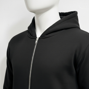 Sudadera con capucha completa con cremallera, cordón ajustable y bolsillos canguro, de mezcla de algodón suave, informal, unisex, para hombre y mujer, al por mayor - Product Image 5