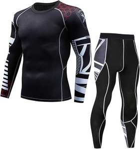 Tenue de compression sur mesure pour homme – Ensemble de fitness et de course – Vêtement de sport pour la gym - Product Image 2