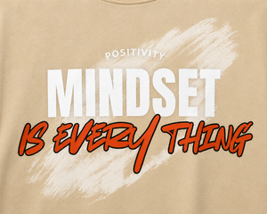 T-shirt en coton imprimé « Mindset Is Everything » pour homme, décontracté, col rond, manches courtes, coupe ample, jersey tricoté, respirant, écologique - Product Image 4