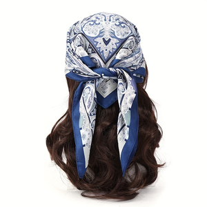 Écharpes carrées à motif de points, impression numérique pour le printemps, bandanas imprimés 100% coton pour hommes, bonne qualité - Product Image 3