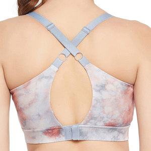 Soutien-gorge de sport pour femme de qualité supérieure, pour usage extérieur, grande taille, respirant, avec logo frontal, maintien élevé, en Spandex/Nylon - Product Image 5
