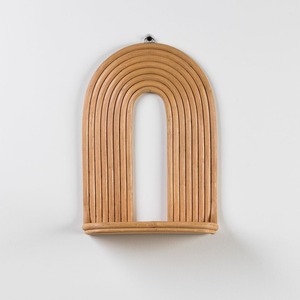 Rattan wall <b>shelf</b> book display <b>shelves</b> for living room office <b>bedroom</b> decorative storage racks - Product Image 1