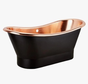 Baignoire ovale en cuivre martelé, baignoire autoportante de qualité supérieure au meilleur prix - Product Image 6