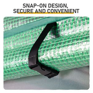 Serra in plastica da 6 piedi con struttura in tubi di ferro verniciati, con rete in PE, pieghevole, verde - Product Image 5
