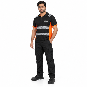Camiseta Polo de Alta Visibilidad con Bordado Personalizado, Certificación CE, para Contratistas, Personal Industrial, Uniformes Profesionales - Product Image 2