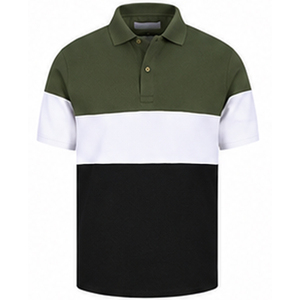 Camisa de Golf de Manga Corta, Estilo Casual, Bordada, Estampada, de Alta Calidad, Tejida en Algodón y Fibra de Bambú, con Patrón Sólido y Transpirable - Product Image 1