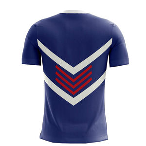 เสื้อยืดซับลิเมชั่นแบบกำหนดเองสำหรับผู้ชาย พิมพ์ลายเต็มตัว ผ้าโพลีเอสเตอร์ 100% แห้งเร็ว พร้อมบริการ OEM สำหรับผู้ซื้อจำนวนมาก สวมใส่สบาย - Product Image 6