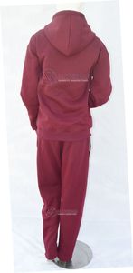 Conjunto Deportivo Unisex Color Granate de 2 Piezas, Talla Grande, Felpa de Algodón Orgánico, Lavado Ácido, Logotipo Personalizado, OEM, Marca Privada, Ropa al por Mayor - Product Image 3