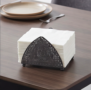 Porte-serviettes en fer avec finition grise, parfait pour la maison et les restaurants, pour l'affichage de papier absorbant et la décoration élégante de table. - Product Image 5