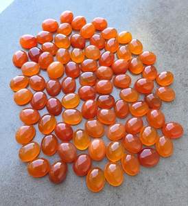 Cabochons ovales en cornaline naturelle, pierres précieuses calibrées en gros pour la fabrication de bijoux, cristal de guérison - Product Image 1