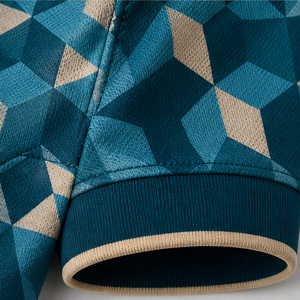 Custom Deep Teal Geometric Cube Print <b>Womens</b> <b>Polo</b> <b>Shirt</b> Quick Dry Breathable Short Sleeve Golf Team Uniform WPS-0725 - Product Image 6