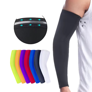 Manchon de compression unisexe noir personnalisé avec nom de marque, 100 grammes, anti-UV, 100 % polyester, imprimé numériquement, pour sports de plein air - Product Image 4