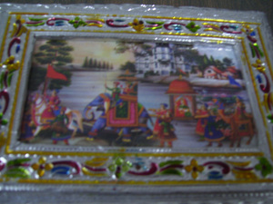 Boîte cadeau décorative en aluminium et bois, design métallique artisanal oxydé, pour fruits secs, boîtes cadeaux indiennes, demi-Meenakari - Product Image 5