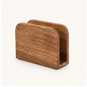 Porta Servilletas de Madera de Mango Hecho a Mano con Diseño Intrincado de Corte Láser Festoneado, Soporte Decorativo Vertical para Servilletas para Decoración de Cocina - Product Image 5