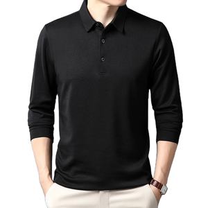 Polo cómodo informal de manga larga para hombre, camiseta Polo de negocios de verano para hombre, algodón de alta calidad - Product Image 5