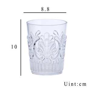 [Holar] Vasos de Acrílico Plástico de 12 Onzas Hechos en Taiwán con Diseño de Cuatro Flores para Baño y Hogar - Product Image 3