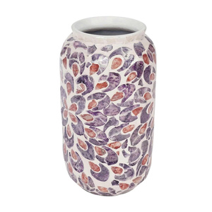 Jarrón de Mosaico de Madreperla Hecho a Mano de Lujo para un Estilo Elegante en el Hogar - Product Image 2