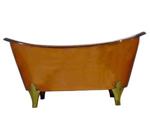 Baignoire autoportante vintage en cuivre à pieds de griffe, ovale courbée, pour salle de bain de luxe - Product Image 6
