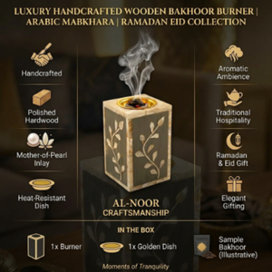 Luxury Handcrafted Wooden Bakhoor Burner | Arabic Mabkhara Mubkhar Oud Incense Holder | Ramadan <b>Eid</b> Home Decor <b>Gift</b> Collection - Product Image 6