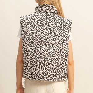Chaleco de poliéster cálido y ligero para mujer, ropa con logotipo personalizado, chaqueta con cremallera, reversible, chaleco corto acolchado para mujer - Product Image 3