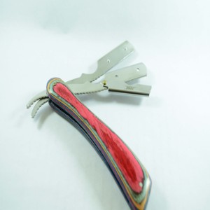 Single Edge Blade Straight Shaving <b>Razor</b> Blue Wood Handle Stainless Steel <b>Man</b> Private Label Cut Throat <b>Razor</b> for Barber Salon - Product Image 4