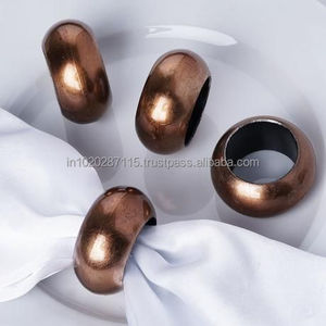 Durable matte <b>silver</b> metal <b>napkin</b> ring for long lasting use in both casual home dining and professional event settings - Product Image 3