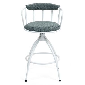 Sgabelli da Bar dal Design Industriale Moderno, Set di 2 Sedute Girevoli Altezza 26 Pollici con Seduta in Tessuto e Telaio in Metallo, Sedie da Cucina e Bar - Product Image 4