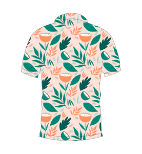 เสื้อโปโลพิมพ์ลายดอกไม้สำหรับบุรุษลำลองฤดูร้อนแขนสั้นแฟชั่นเสื้อยืด - Product Image 5