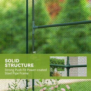 Rete per Orto 6x4x6, Tenda di Protezione per Coltivazioni con Porte con Cerniera per Piante - Product Image 5
