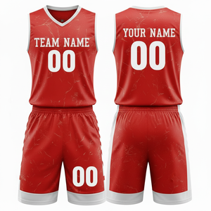 Ensemble de vêtements de sport de basketball personnalisés, tissu respirant en maille, séchage rapide, tissu léger, impression par sublimation, uniforme pour les équipes et les clubs - Product Image 1