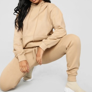 Trajes de chándal personalizados Conjuntos unisex Mujeres 400 GSM Sudadera con capucha Pantalones de chándal y Sudadera con capucha Conjunto de dos piezas Ropa de mujer - Product Image 6