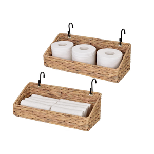 Handcrafted Water Hyacinth Woven Hanging <b>Wall</b> <b>Basket</b> for <b>Storage</b> for Kitchen and Bathroom from Vietnam - Product Image 1