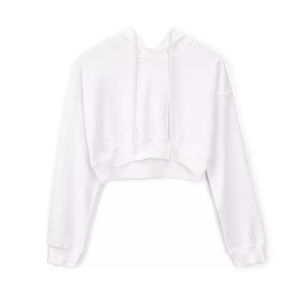 Sudadera con Capucha Corta Extra Grande para Mujer, de Forro Polar y Algodón, con Logotipo Personalizado Estampado, para Invierno - Product Image 2