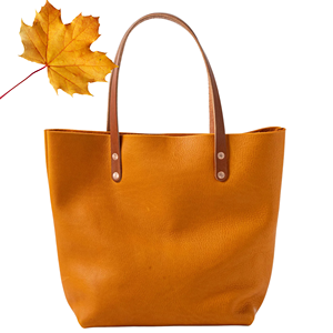 Fourre-tout Vizenta en cuir à bandoulière orange - Product Image 1