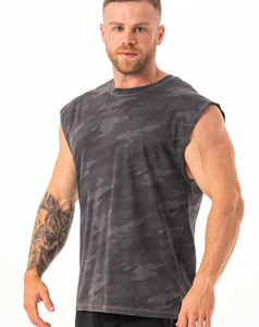 เสื้อกล้ามผู้ชายคุณภาพพรีเมียม คอกลม ลายพรางพิมพ์ลาย  ไม่มีแขน สไตล์ไฮสตรีท โลโก้ด้านหน้า ระบายอากาศได้ดี น้ำหนัก 180 กรัม - Product Image 1