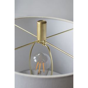 Lampada da tavolo in cemento 15x15x30 pollici con dettagli in metallo - Product Image 5