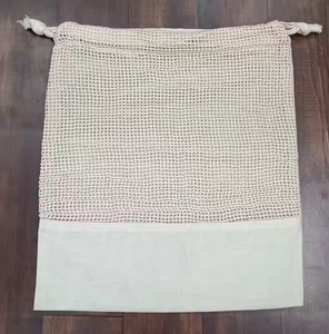 Bolsa de Mano de Malla de Algodón Orgánico Hecha a Mano con Cordón, Ecológica, Reutilizable, para Compras y Almacenamiento, Venta al por Mayor - Product Image 5