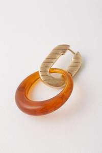 Unique Handmade Eco-Friendly Resin <b>Earrings</b> Floral Pattern Hand-painted Design Earthy Tone for Office Daily Wear Wholesale - Product Image 6