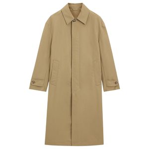 Manteau Trench Mi-Long pour Homme Nouvelle Collection Automne 2026 Marque Tendance Vêtement Décontracté Respirant Écologique 100% Coton - Product Image 6