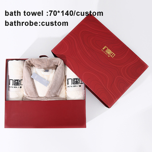 Conjunto de Bata de Baño para Mujer, Toallas de Baño de Lujo, Bata de Baño de Microfibra de Terciopelo Peinado Personalizada, Regalo de Boda, Bata de Baño con Logotipo - Product Image 2