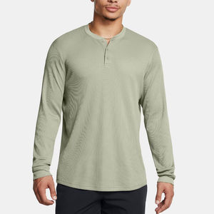 T-shirts décontractés à col rond de haute qualité pour hommes, coupe classique, personnalisables, manches longues, imprimés en sérigraphie, 100 % coton, écologiques - Product Image 1